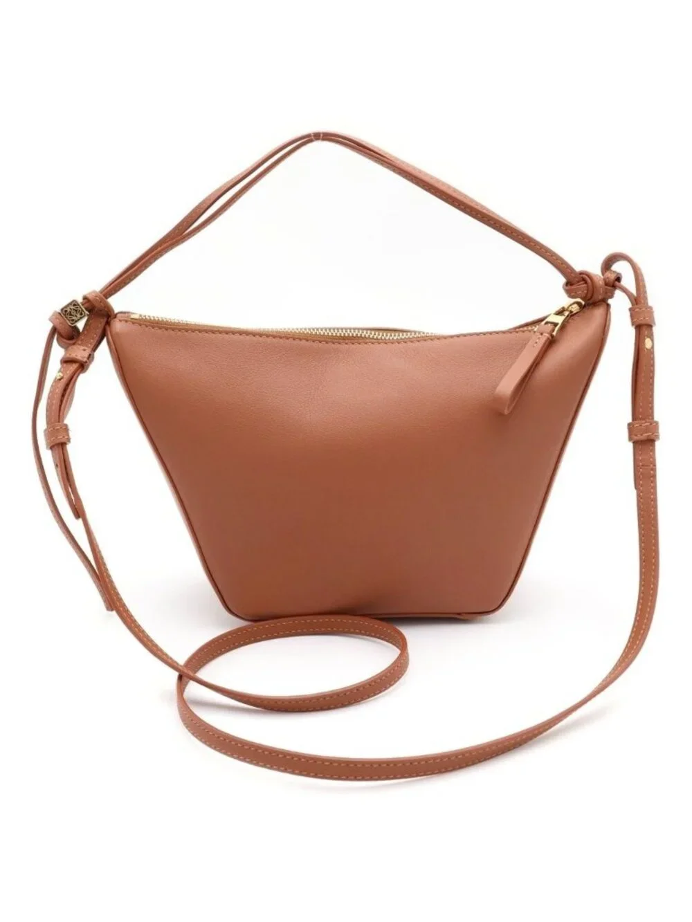 Loewe Hammock Mini Hobo Leather 2-Way Gold Brown